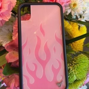 iPhone XR pink flames wildflower case